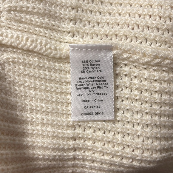 Cream Open-Front Knit Cardigan - Picture 4 of 4